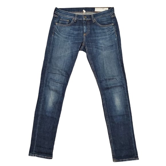 rag & bone Denim - Rag & Bone W1590K510SNO Dre in Snoqualmie Sz 25 (Meas 30x29.5 8" Rise) Jeans A1